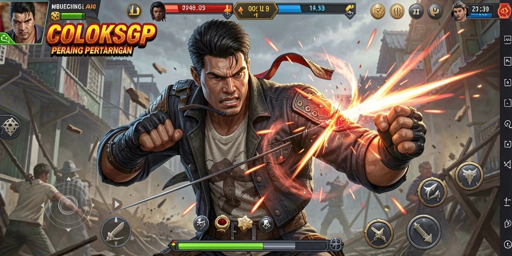 Tangkapan layar gameplay COLOKSGP menampilkan aksi dinamis dalam pertempuran Battle Royale.