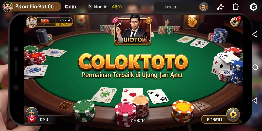 Screenshot gameplay COLOKTOTO dengan aksi poker yang seru.