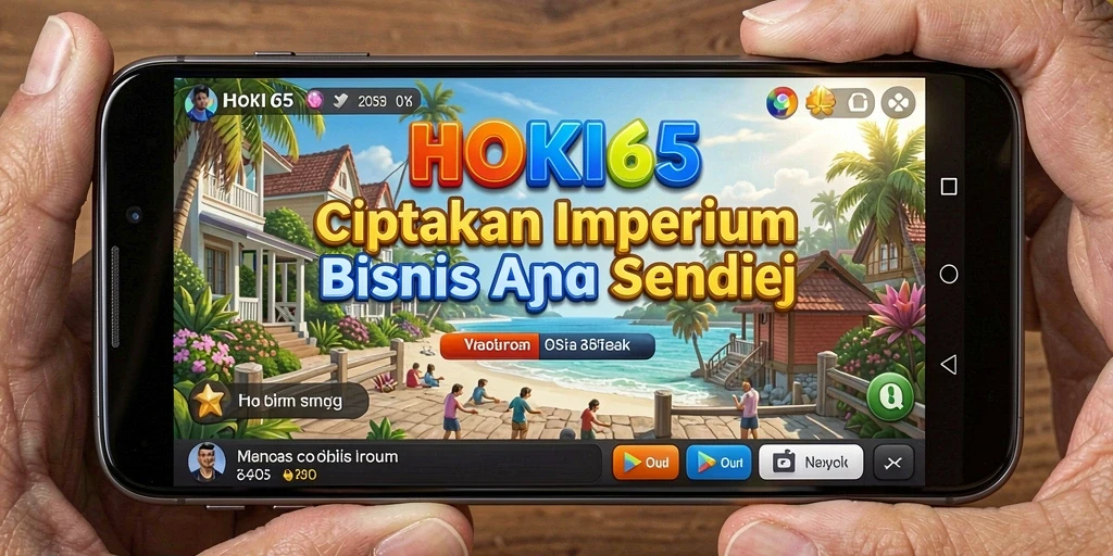 Tampilan gameplay HOKI65 yang menampilkan pengelolaan bisnis yang seru.