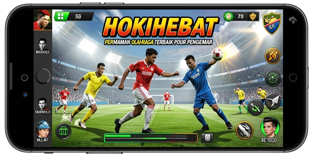 Tampilan menarik dari gameplay HOKIHEBAT dengan berbagai mode olahraga.