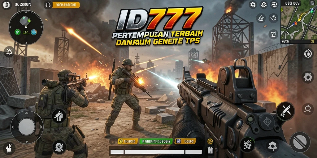 Tampilan seru gameplay TPS di ID777 dengan pertempuran intens.