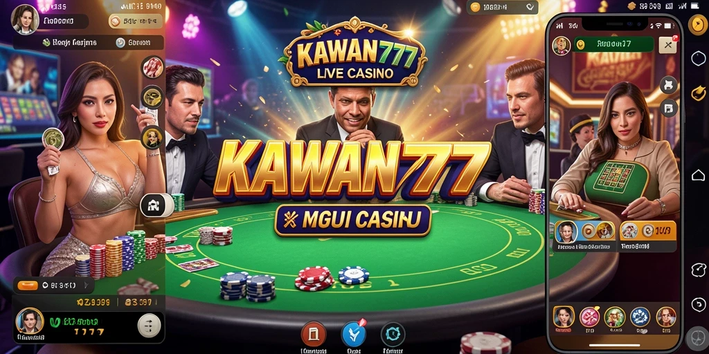 Tampilan gameplay KAWAN777 dengan dealer langsung yang interaktif.