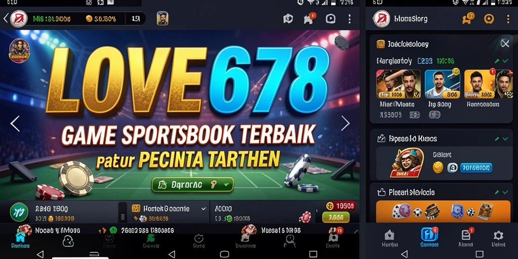 Tangkapan layar utama LOVE678 menampilkan fitur taruhan olahraga yang menarik.