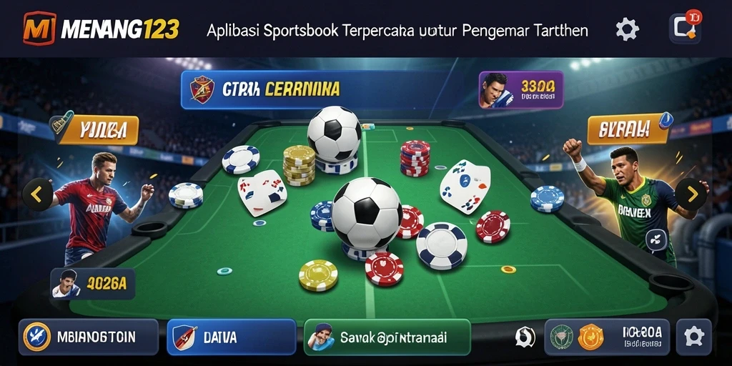 Tampilan antarmuka aplikasi <strong>MENANG123</strong> saat melakukan taruhan olahraga.