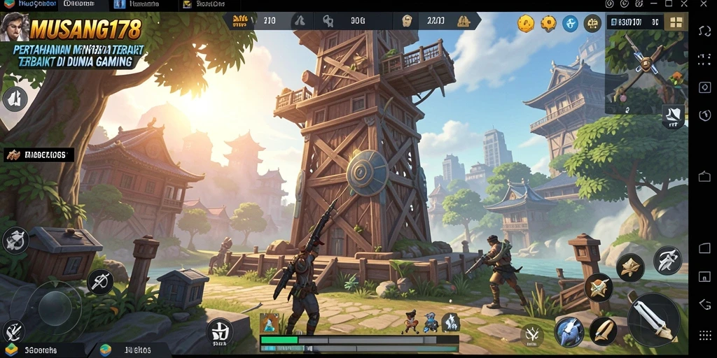 Tampilan gameplay seru dan menantang dari MUSANG178 Tower Defense.