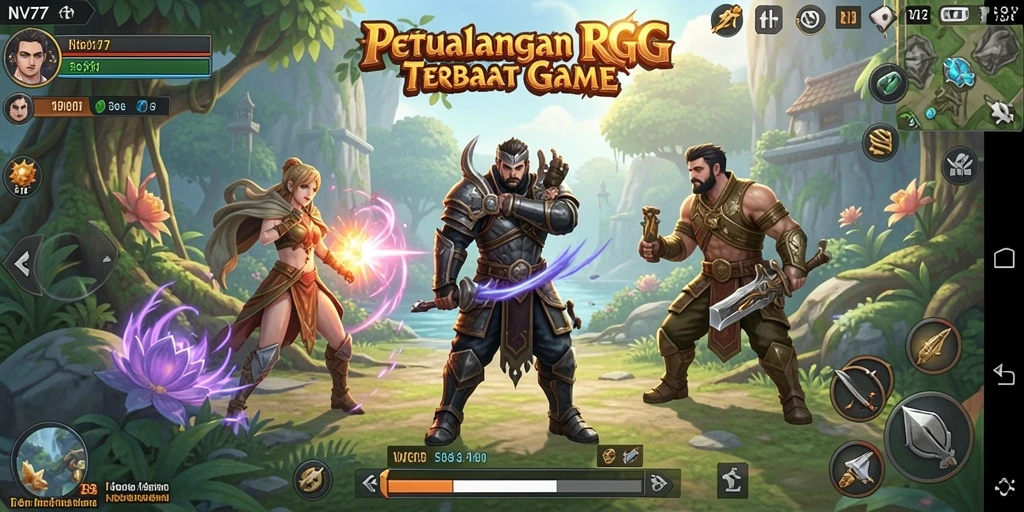 Tampilan menarik dari gameplay RPG di NV77 yang penuh aksi.